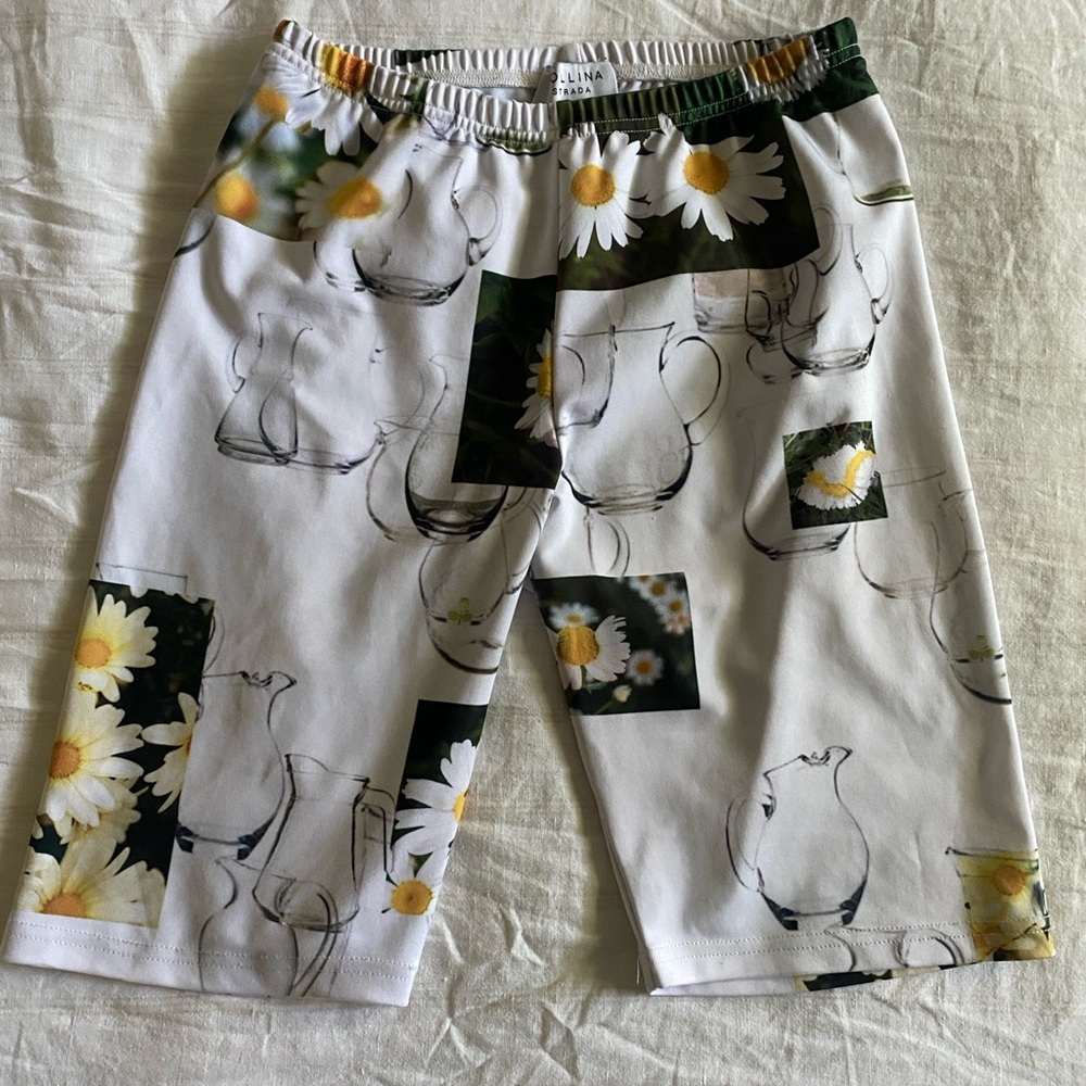 Collina Strada White Teacup Shorts